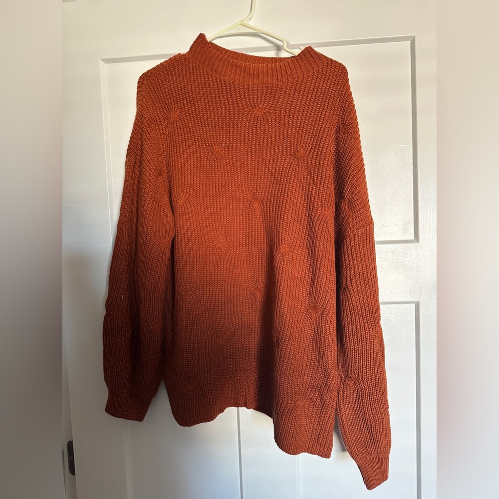 Over sized burnt orange sweater